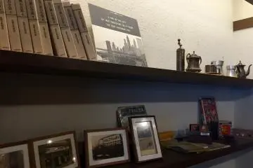 Various nostalgic stuff on a shelf