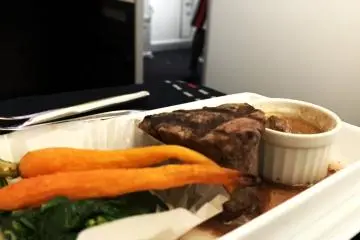 Steak with carrots and a rich sauce