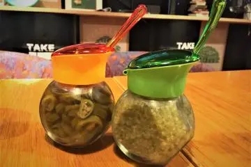 All the relish and jalapenos you could ask for