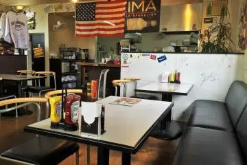Simple, diner-inspired interior