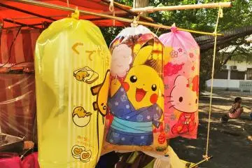 Pikachu and Kitty in Yukata