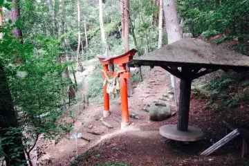 Shrines are dotted about the woods 
