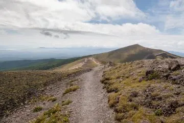 Following the path around the crater
