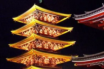 Bright illumination of pagoda
