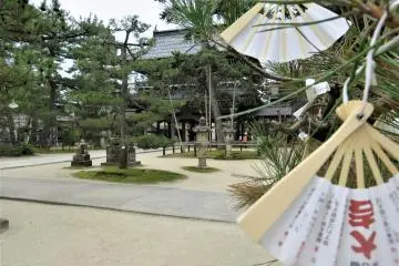 Prayer wishes fluttering in the breeze