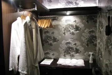 Walk in cupboards in the royal suite