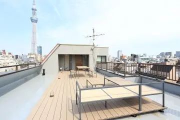 The rooftop area 