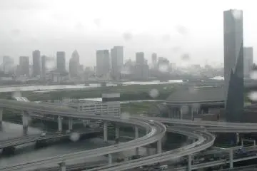 Typhoon is coming! The view from Odaiba Ferris wheel.