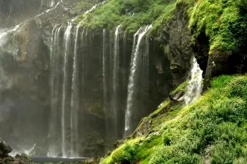 Separate strands of water