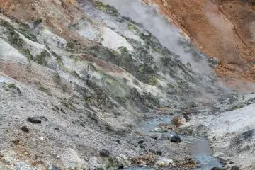 This valley is the source of Noboribetsu's hot springs