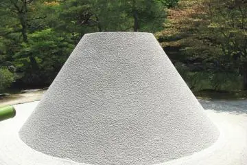 Figur pasir di kuil Ginkakuji, Kyoto