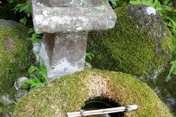 Detail tradisional taman Jepang