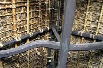 Ceilings were covered with bamboo and straw in the past