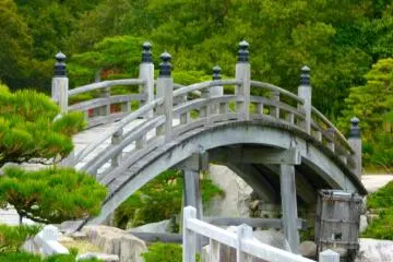 Arched bridge in the gardens (Photo: <a href="http://www.gethiroshima.com" target="_blank" rel="noreferrer noopener nofollow">gethiroshima.com</a>)
