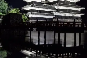 Magical Matsumoto Castle at night