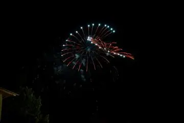 Fireworks resembling the hibiscus flower