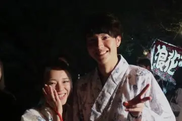 Wearing their traditional clothing to watch fireworks is a culture that some locals still practice
