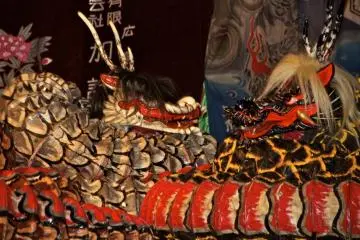 The eight-headed dragon Yamata-no-orochi is always a favorite climax.