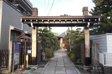 The gate from the street