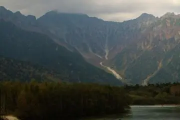 View of one of the mountains forming the Kamikochi Alps