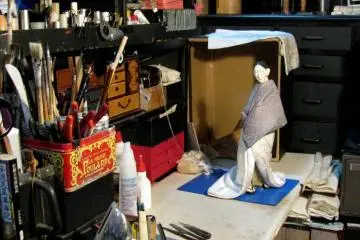 At the Studio of a doll master Juzaburo Tsjimura