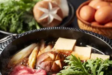 Traditional Sukiyaki hot pot