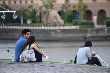 Feeling the sea breeze on their faces