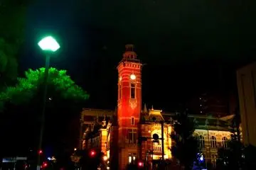 Nicknamed as 'Jack', Yokohama City Port Memorial Hall is magically illuminated at night
