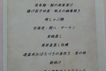 Dinner Menu for the Day