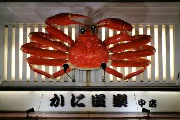 Moving crab on the wall