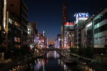 Sunset at Dotonbori