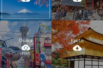 Journey of Japan coupon app's home screen.