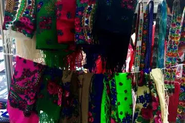 Colorful traditional scarves
