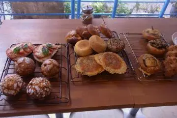 Variety of breads