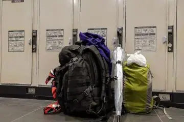 All of this can fit in a locker for ¥500 
