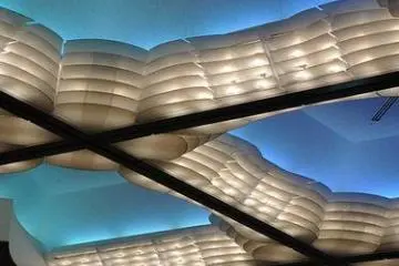 <p>Every detail went into the center's construction, including the modern ceiling design.</p>