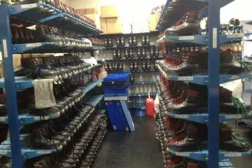 <p>Shoe rental station. They have sizes up to 30 centimeters!!</p>
