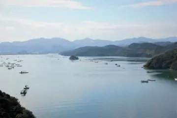 A look over the sea from the Naruto Skyline