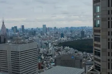 The view from the north side, the south observation deck is in the building to the right