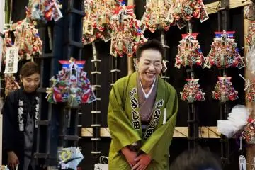 A seller in her stall