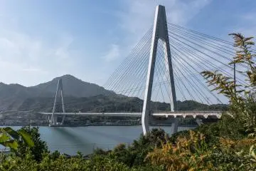 Ikuchi Bridge was the longest cable stayed bridge in the world at the time of completion
