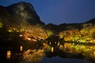 งานประดับไฟฤดูใบไม้ร่วงที่สวนมิฟุเนะยะมะ