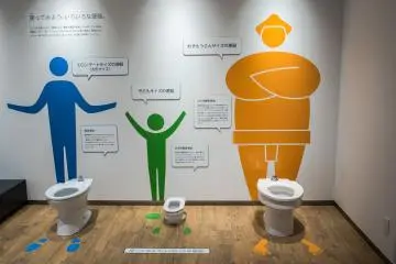 In case you got confused about which size toilet was for whom