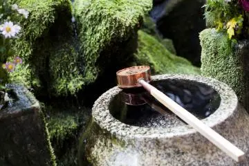 The water used to wash the statue