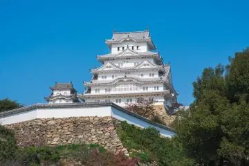 The White Heron Castle as seen from below