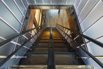 The stairs at Himeji can be quite steep and narrow. Watch your step!