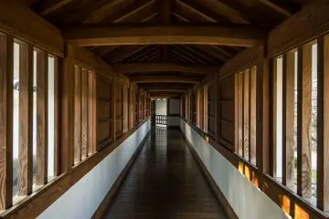 A long hallway in the west bailey