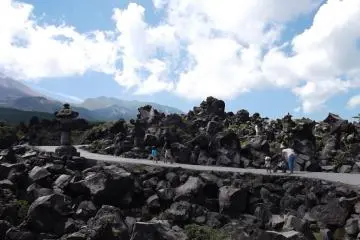 <p>The unique lava landscape at Oni-oshi-dashi</p>