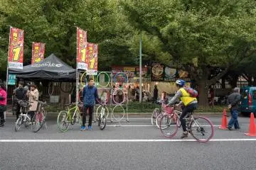 People test riding new bikes