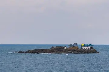 Nochigashima in the distance as seen from Kinosaki Marine World